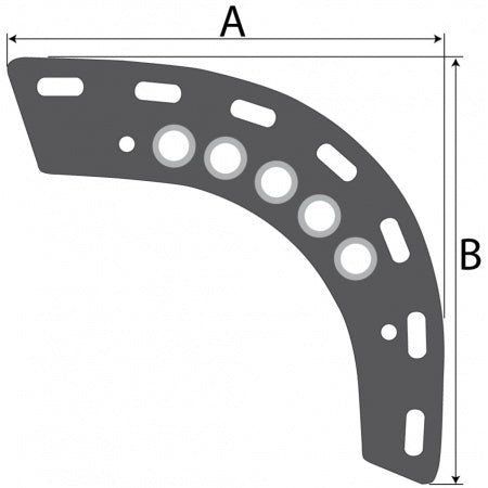 RUTGERSON Schotbrett 'webbing' 204x207x4-369x368x10 mm schwarz