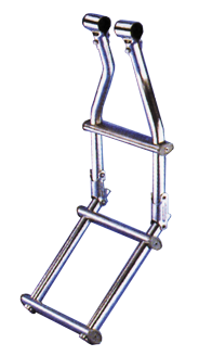 Allpa Niro Badeleiter Für Badeplattform (S1900027), 3-Stufen, Abm. 220x620mm, Rohr Ø25mm