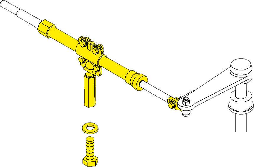 Seastar Stringer Montagesatz, H= 124mm