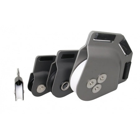 SEA SURE Schothornblock symmetrisch gleitgelagert Alu 42x12-100x22mm, Seil 6-14mm