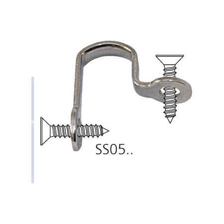 ALLEN Auglasche, gestanzt A4 iD=7/10mm 10 Stück / Edelstahlschlaufe klein