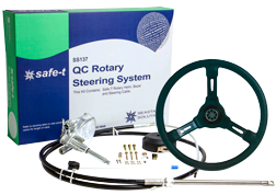 Seastar Safe-T Qc Steuersystem Mit Kabel 21' (6.41m) + Riviera Steuerrad Schwarz
