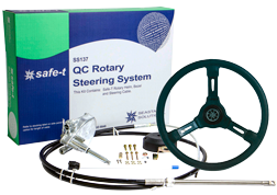 Seastar Safe-T Qc Steuersystem Mit Kabel 9' (2.74m) + Riviera Steuerrad Schwarz