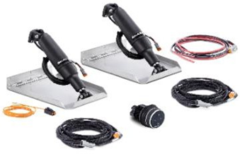 Seastar Trimmklappensystem-Satz Schlag 5.7cm Aktuator 29cm Eckmontageplatten 12"X12"