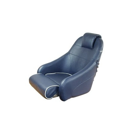 Steuersitz Bootsstuhl Komfort mit Flip-Up, weiß oder blau
