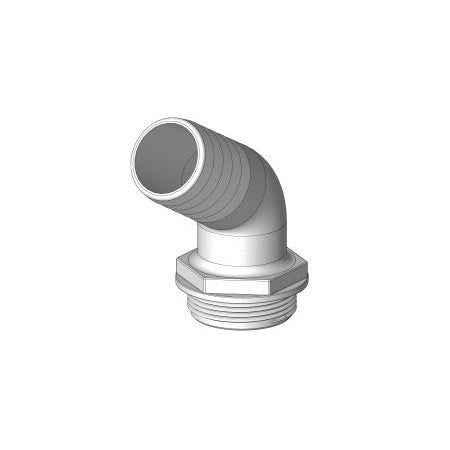 TRUDESIGN Schlauchtülle Aquavalve 0/90/120° 1-1/2' für Schl. 19/25/32/38mm weiß/schwarz