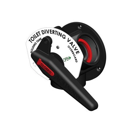 TRUDESIGN 3-Wege-Ventil Aquavalve Nylon/GFK Gewinde 1-1/2', Aufbau/Schott schwarz/weiß