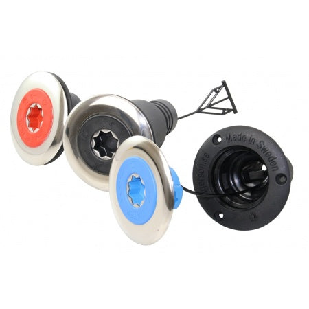 RUTGERSON Einfüllstutzen Nylon/GFK//A4 für Schlauch 38-50mm, Wasser / Diesel / Fäkalien / Schlüssel