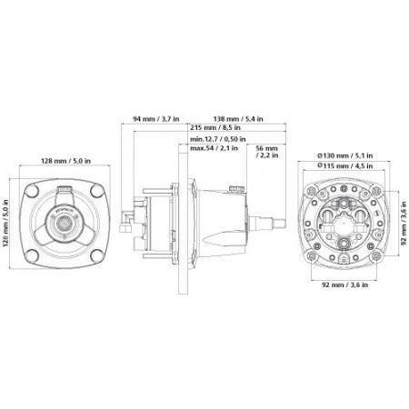 ULTRAFLEX Hydraulische Steuerung GoTech-I für Innenborder bis 115 PS