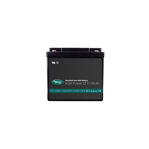 WhisperPower - AGM-Power-Batterie 12V 55Ah