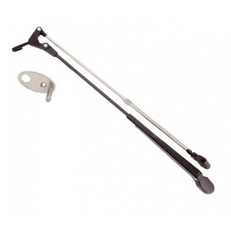 EXALTO Parallel-Wischerarm LD 215BD, Edelstahl, Schwarz oder poliert, einstellbar, 330-600 mm