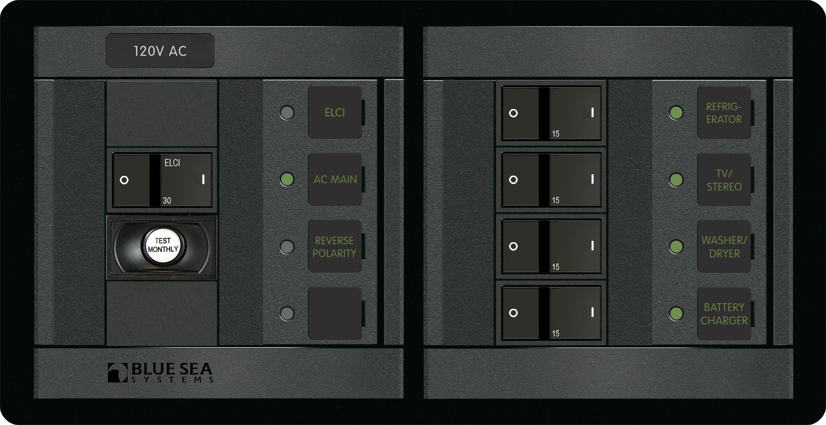 Panel 360 120VAC 1pos with ELCI Main 30A FR