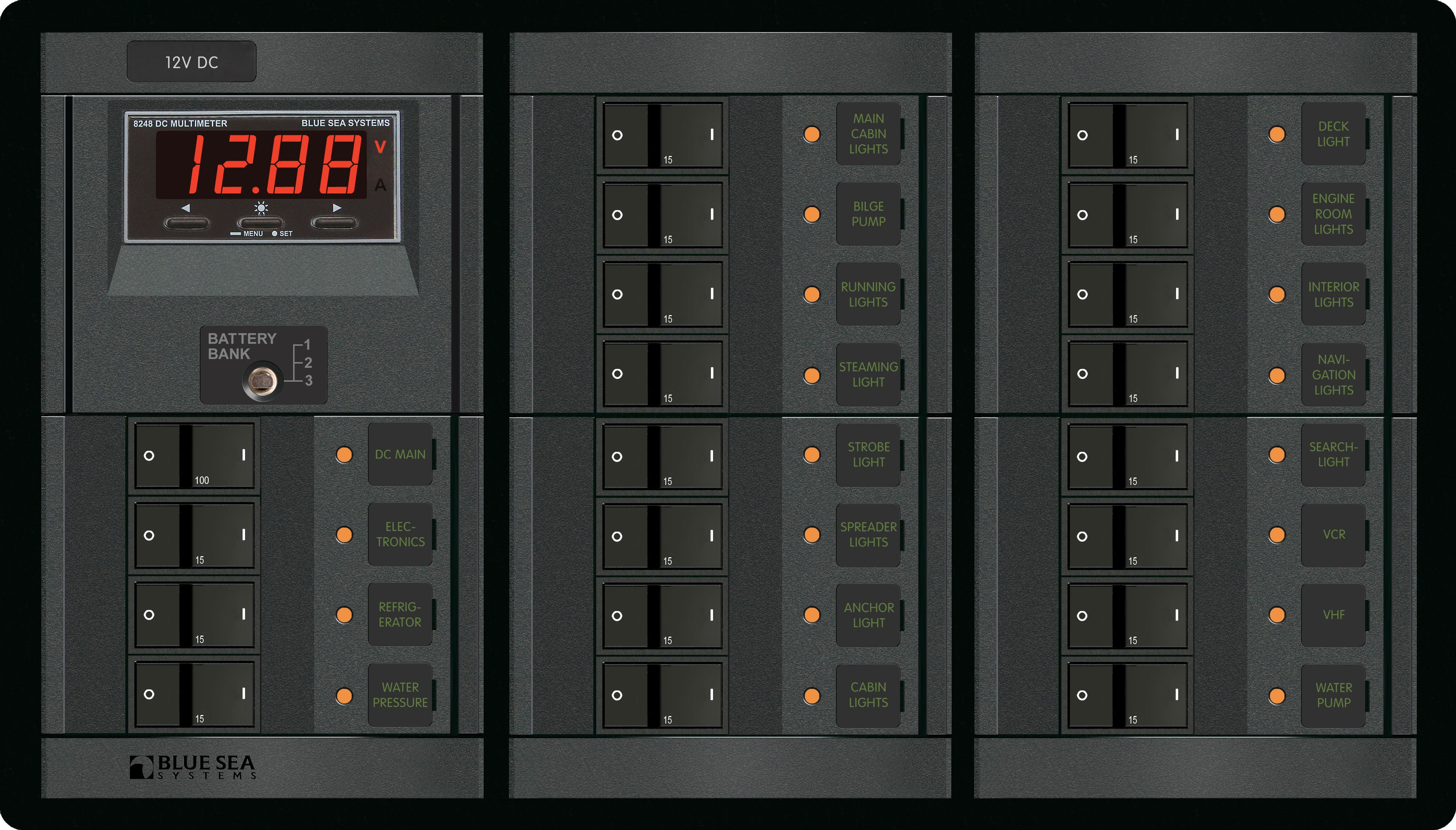 Panel 360 12VDC 19pos with Main DMM FR