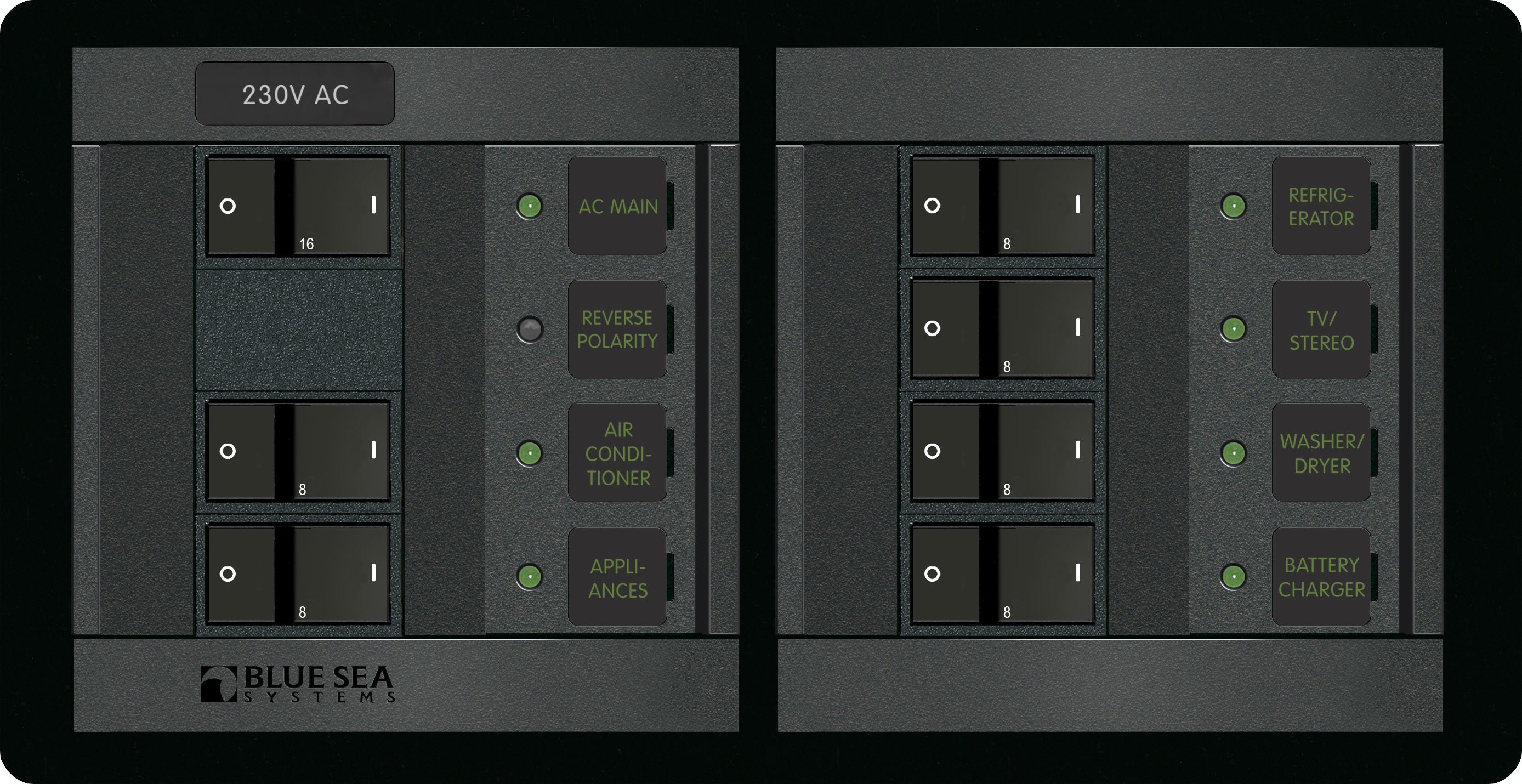 Panel 360 230VAC 6pos with Main FR H