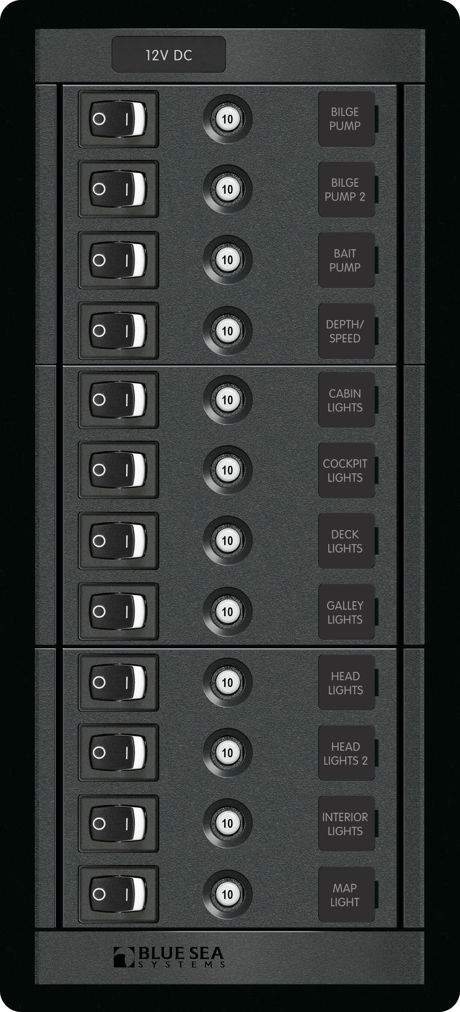 Panel 360 DC 4pos Sw CLB Voltmeter V