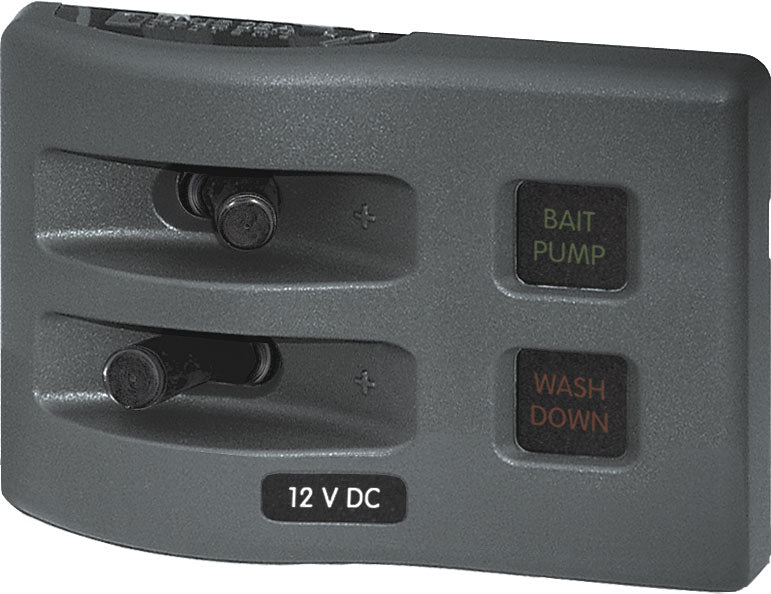 Panel WD 12VDC Fused 2pos Grey