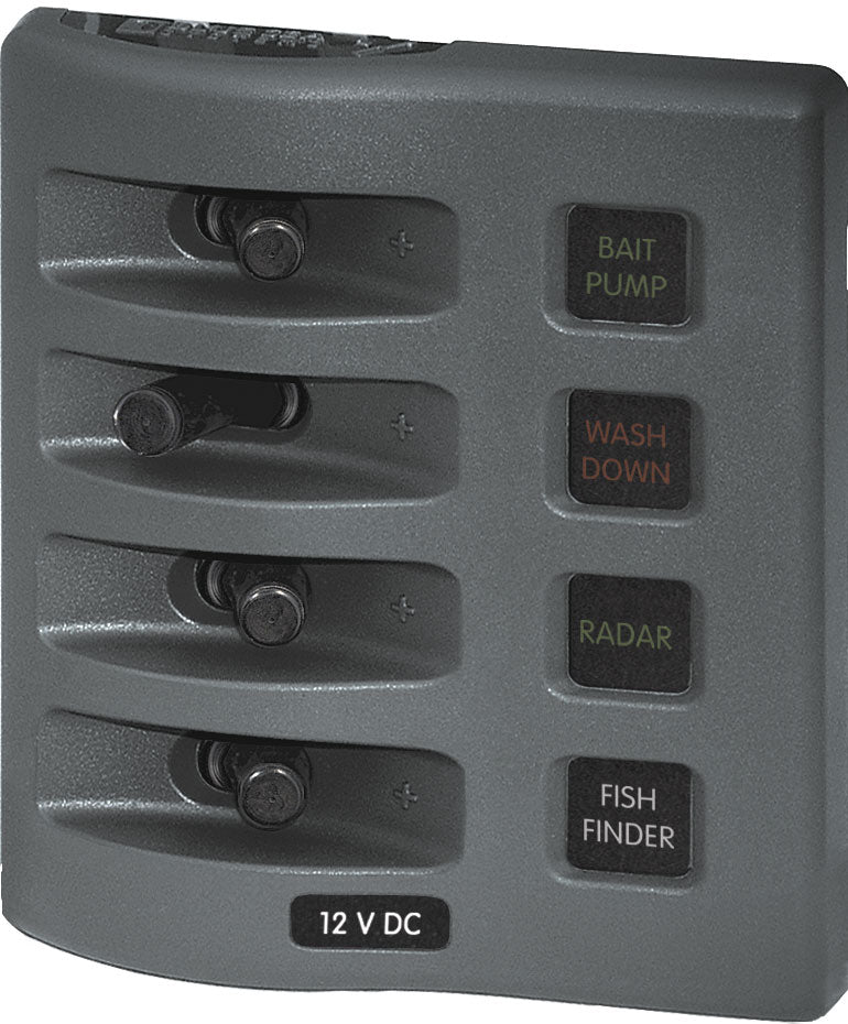 Panel WD 12VDC fused 4pos Gray