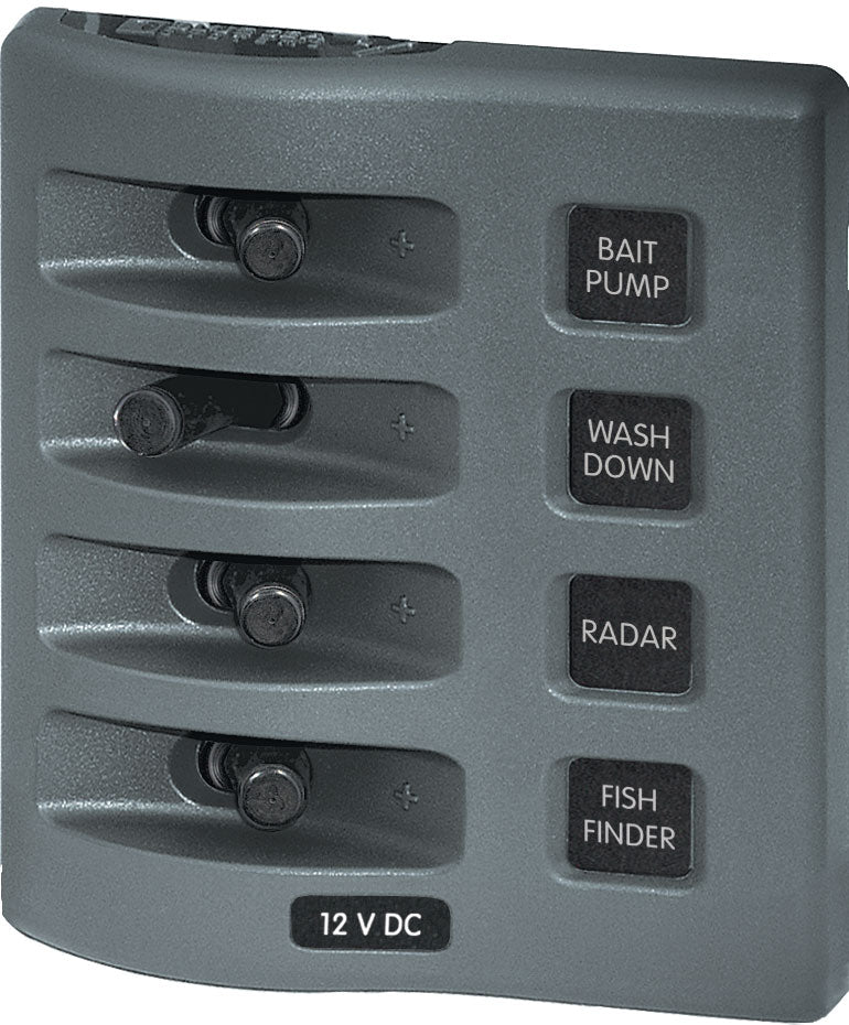 Panel WD Switch Only 4pos Grey