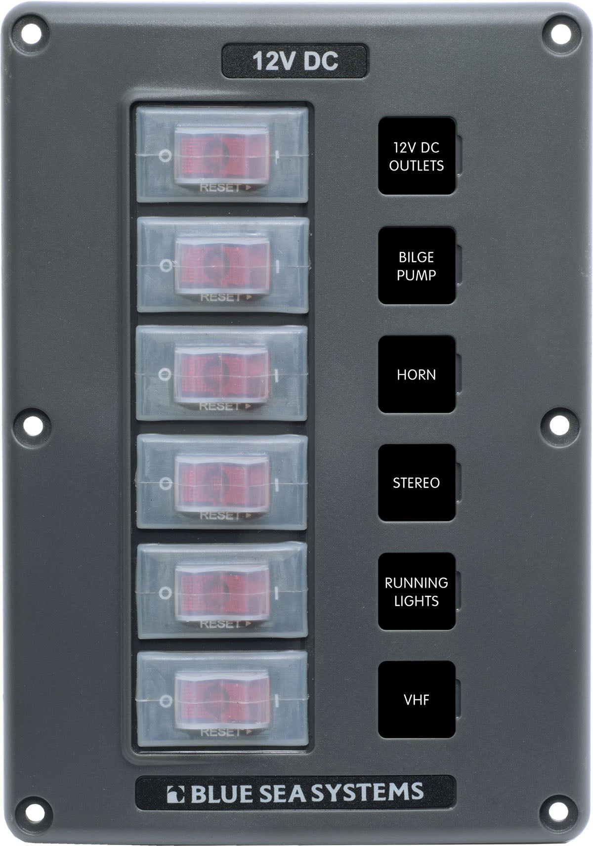 Panel Switch H20 CB 6pos Gray