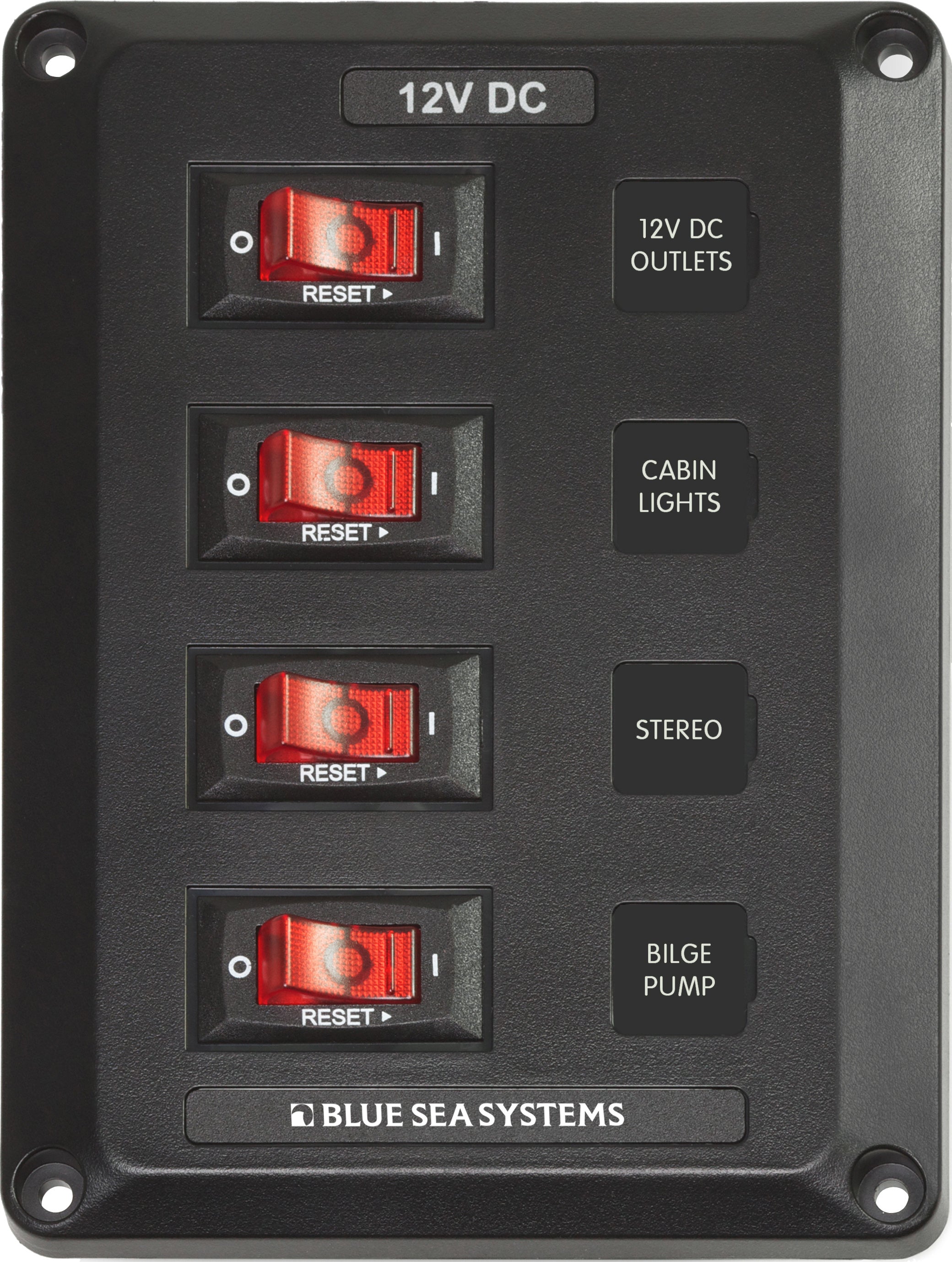 Panel BelowDeck 12VDC CB 4 Pos