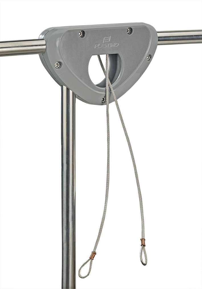 PLASTIMO AB-MOTORHALTERUNG MIT DRAHTSEIL GRAU für Ø 25 mm Rohr