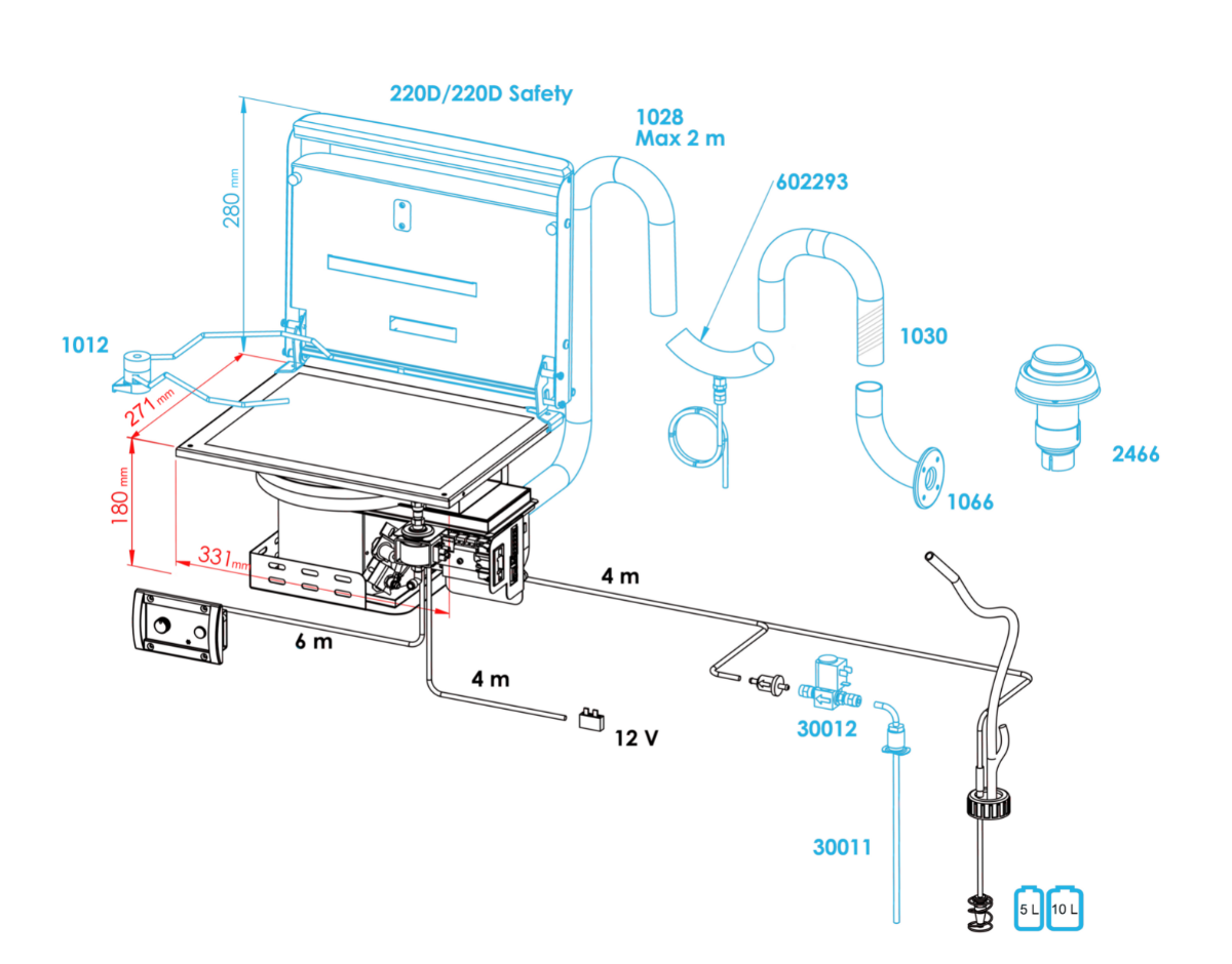 Wallas 800 DSL Diesel-Einbaukocher