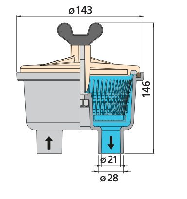 Vetus FILTER 150 Wasserfilter