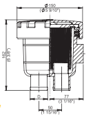 Vetus Kühlwasserfilter FTR330...M Schlauchdurchmesser 19 bis 38 mm