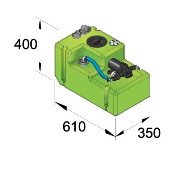 Vetus Trinkwassersystem, 42 bis 120 Liter, 12 oder 24 Volt