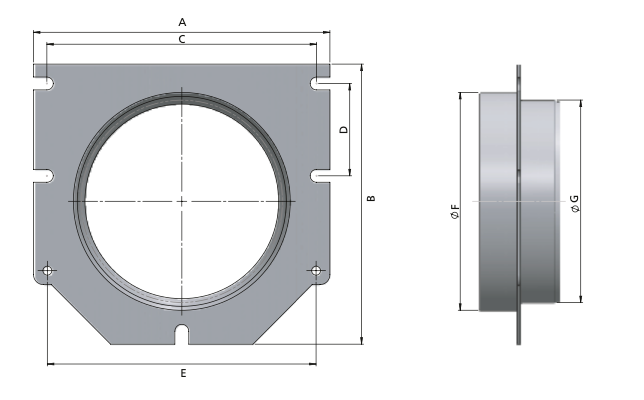 Vetus Adapter-Kit VENTKITA für VENT76
