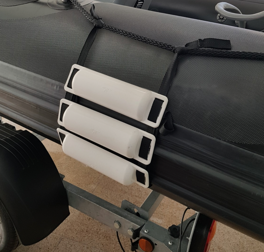 PLASTIMO Halbfender mit 1 Meter Gurt, weiß oder blau