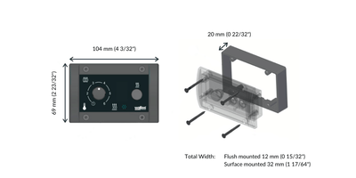 Wallas 26CC Hütten-Heizung 900-2600W weiß, ohne Frontplatte