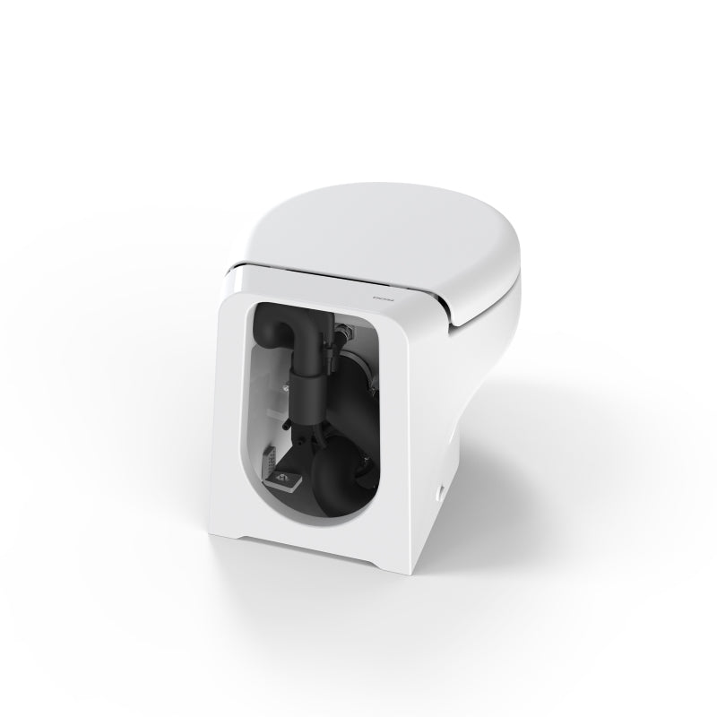 Tecma Silence Plus 2G Toilette 12V Short weiß, Softclose, All in one 2 Tasten, Magnetventil
