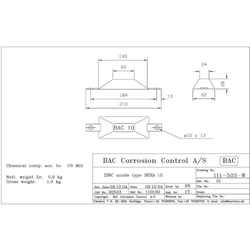 BAC-Bera Zinkanode Typ-10