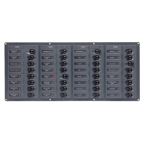 BEP Trennschalter-Panel DC 12V, 32-fach, horizonta