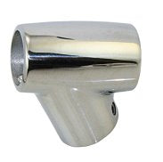 Edelstahl-Relingbeschlag 25mm T-Stück 60° links