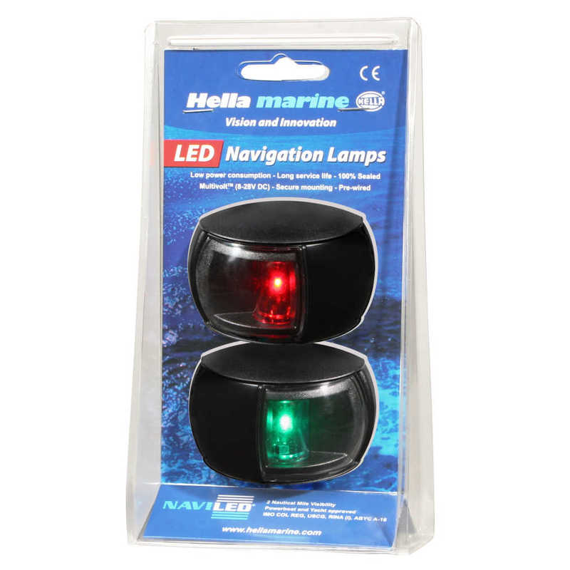 Hella NaviLed Compact Set Sb+Bb, schwarz