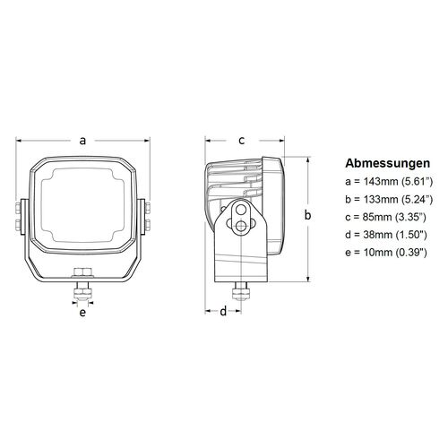 Hella RokLUME 280 LED Flutlicht, nah, schwarz