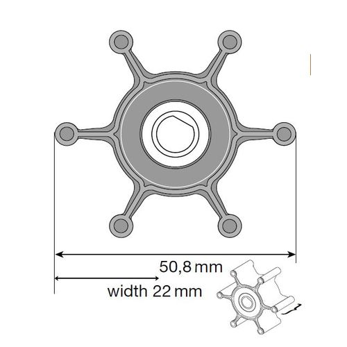 Johnson Impeller für F4 Pumpe, Polyurethane