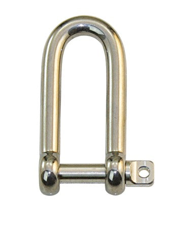 Edelst.-Schäkel geschm. D-Form lang 4mm