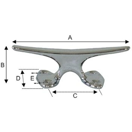 PLASTIMO CHR.BR BALUSTER CLEAT 100MM