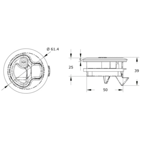 PLASTIMO Einlassgriff Nylon