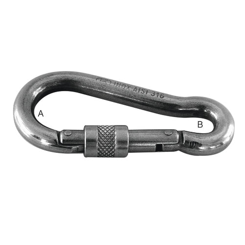 PLASTIMO HOOK RING CARBINE ST/STEEL 100MM Ø11.5