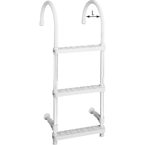 PLASTIMO Relingsleiter 2, 3 oder 4 Stufen ALU 26cm