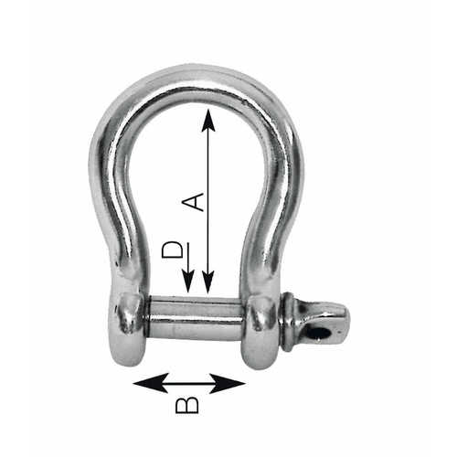 PLASTIMO SHACKLE BOW ST/STEEL Ø10MM
