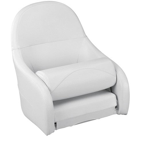 PLASTIMO SITZ MIT KLAPP. RUECKENLEHNE WEISS VINYL