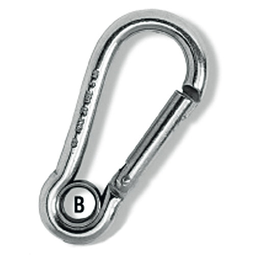 PLASTIMO SNAP HOOK WITH EYE ST/STEEL µ80MM