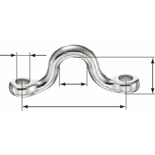 PLASTIMO ST.S EYE STRAP L30MM CEN.DI=A8-H11MM