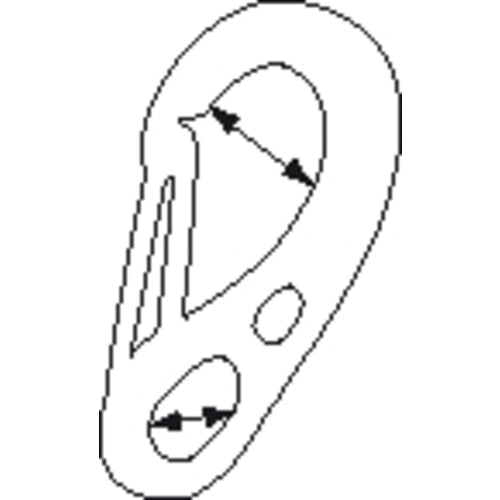 PLASTIMO ST.S SECURITY SNAP HOOK 100MM