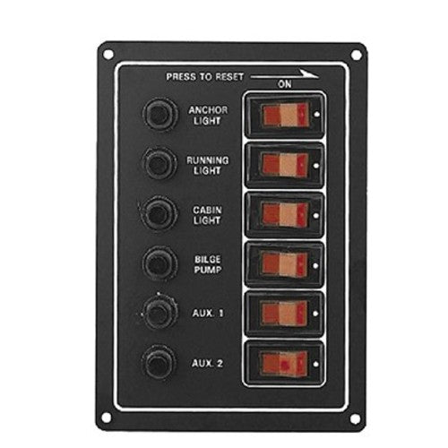 PLASTIMO SWITCH PANEL 4 GANG BLACK